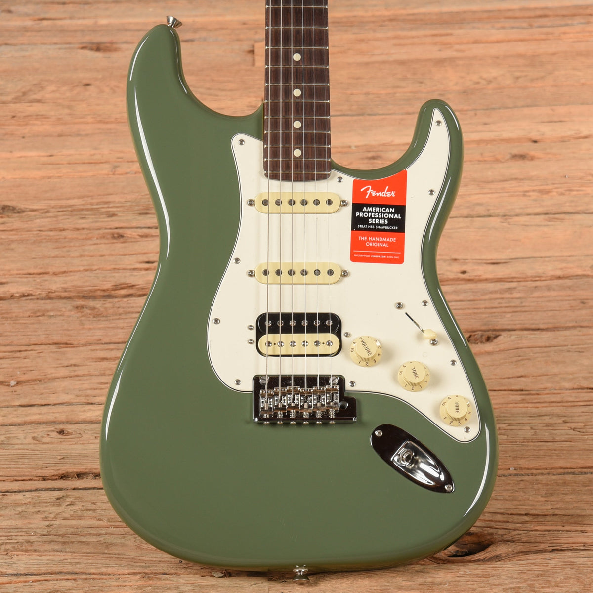 Fender American Professional Stratocaster HSS Antique Olive 2019