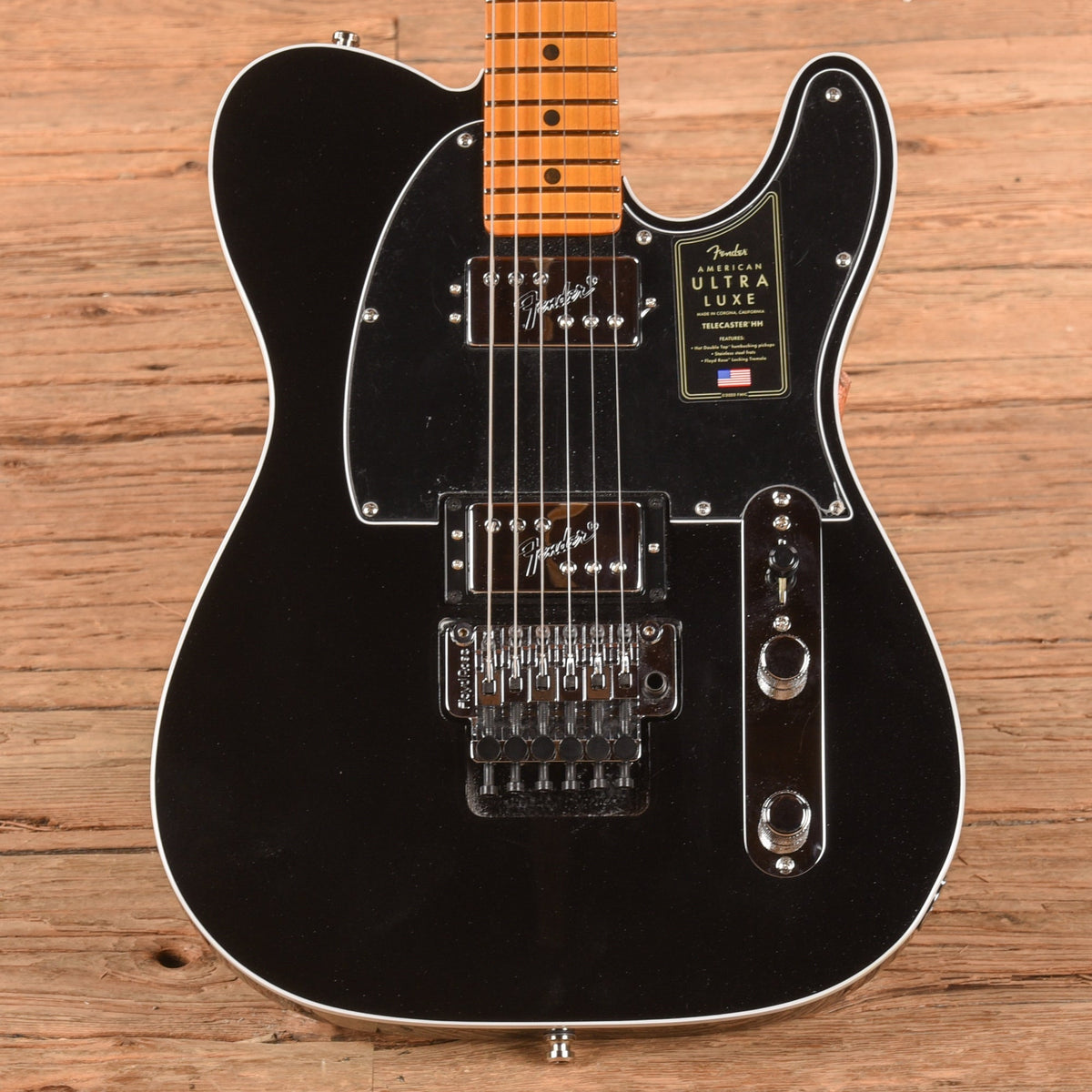 Fender American Ultra Luxe Telecaster Floyd Mystic Black 2024