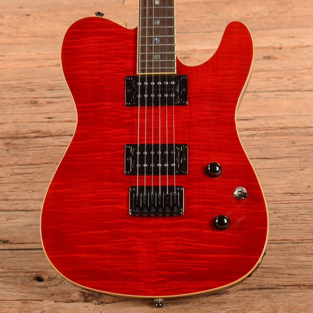 Fender Telecaster FMT HH Crimson Red Transparent