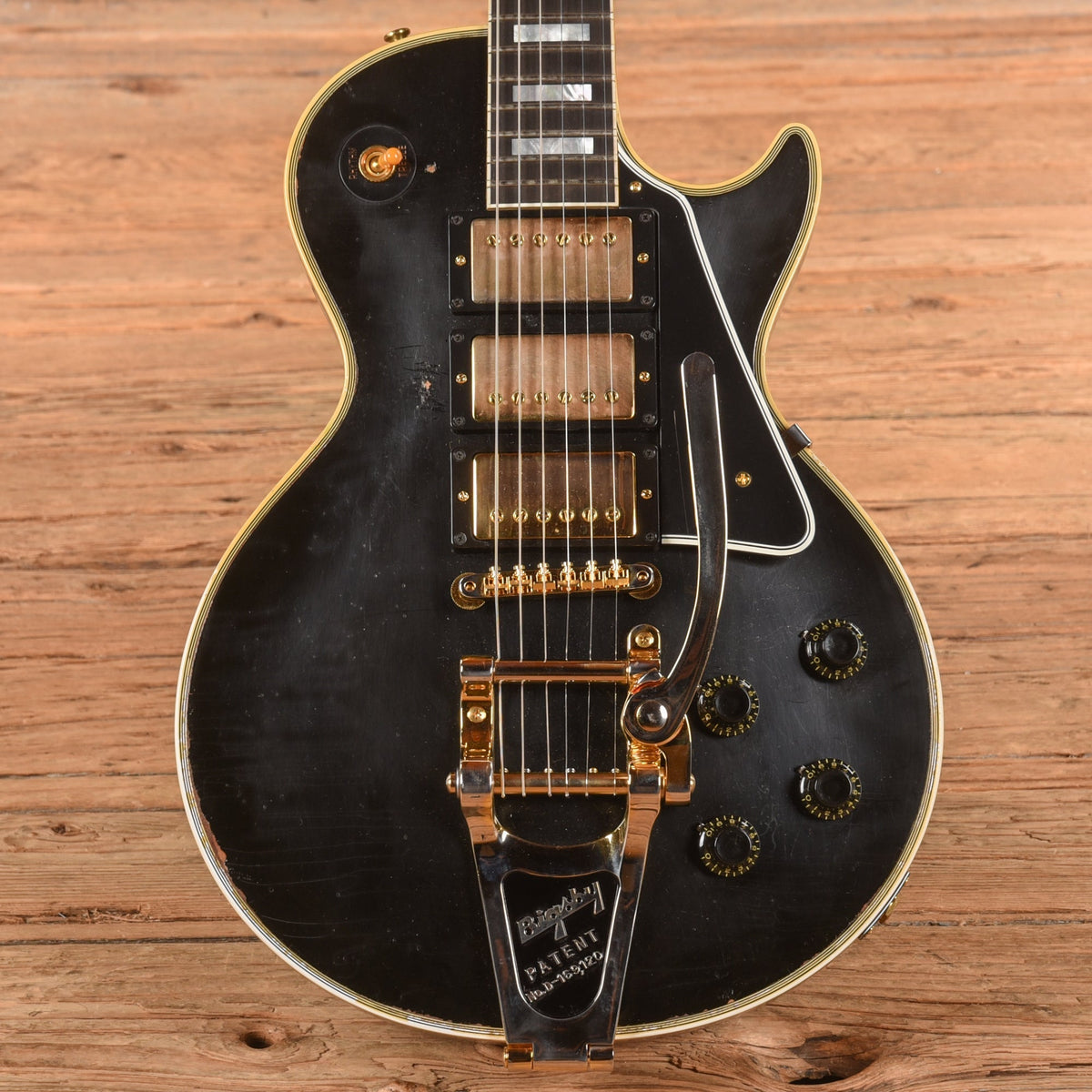 Gibson Custom 1957 Les Paul Custom 3-Pickup Bigsby Murphy Lab Light Aged Ebony 2023