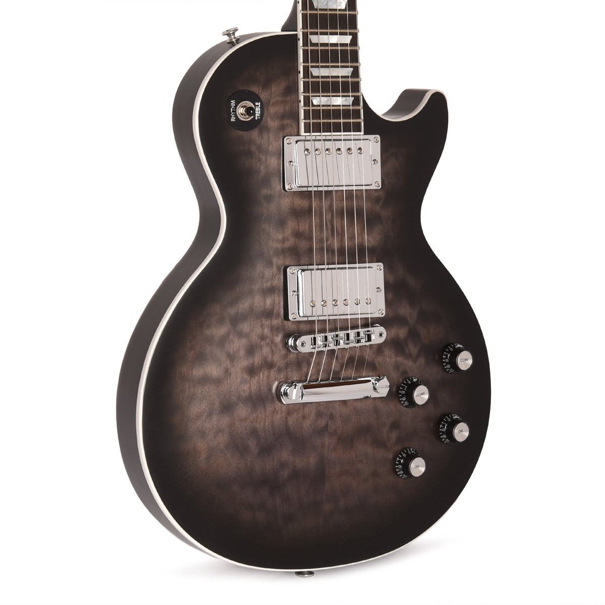 Gibson Artist Mark Morton Les Paul Modern Quilt Translucent Ebony Burst Satin