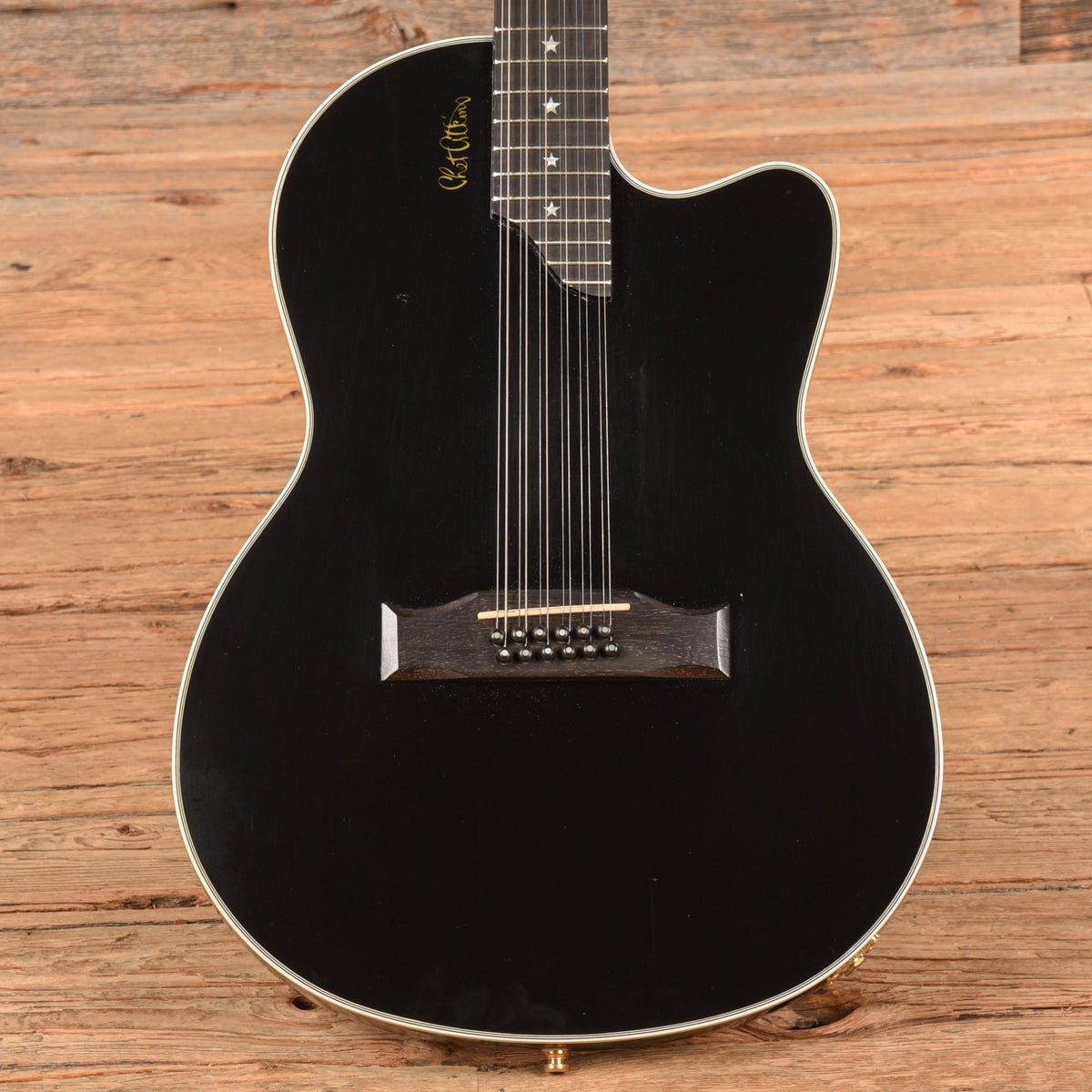 Gibson Chet Atkins SST 12 String Black 1998  - Dave Amato of REO Speedwagon