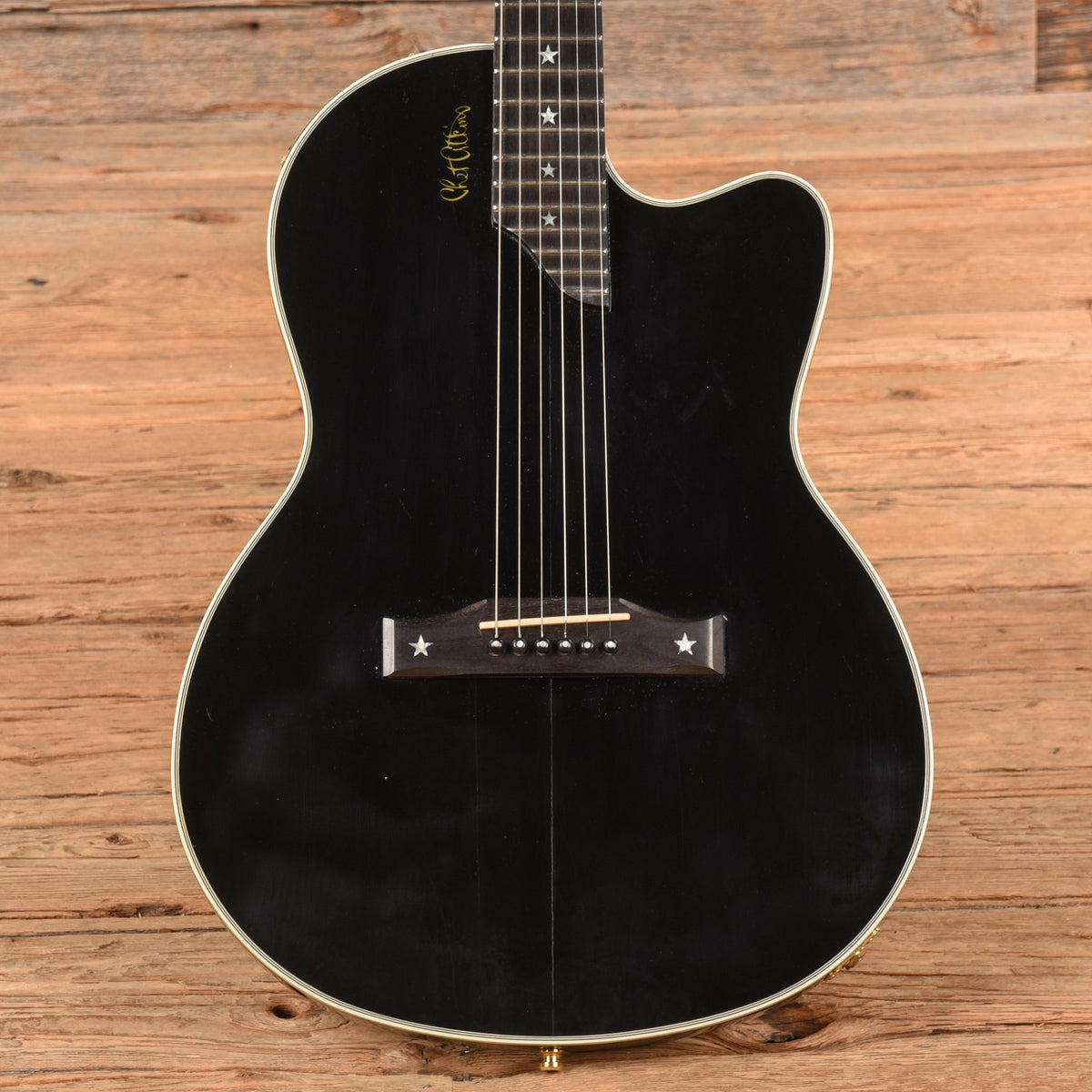 Gibson Chet Atkins SST 6 String Black 1998  - Dave Amato of REO Speedwagon