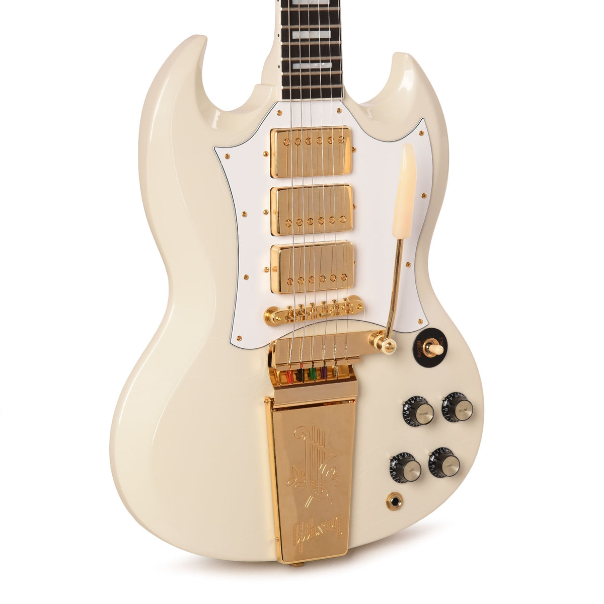 Gibson Custom Shop 1963 Les Paul SG Custom "CME Spec" Polaris White VOS w/Maestro Vibrola & Full Batwing Pickguard