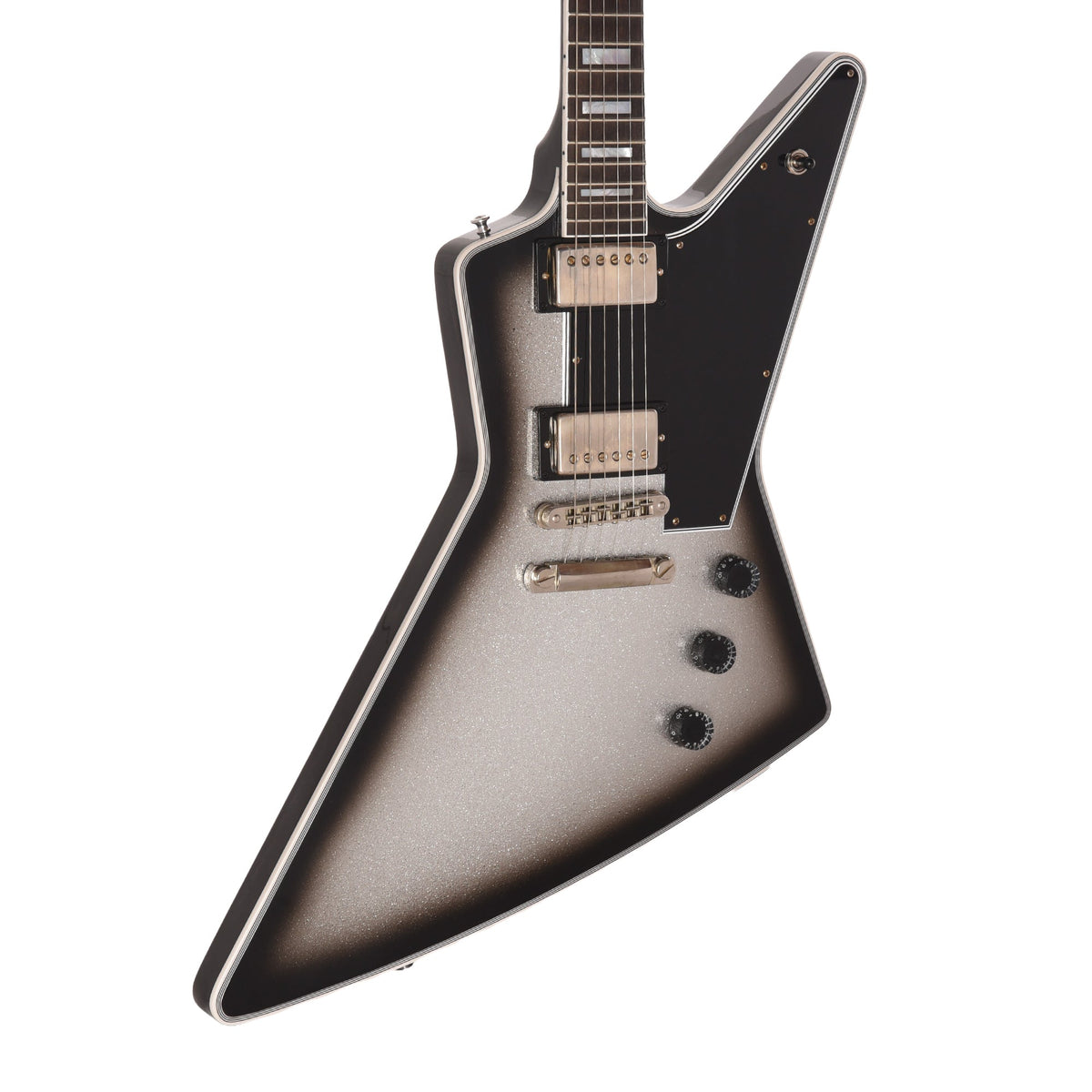 Gibson Custom Shop Explorer Custom "CME Spec" Silver Sparkle Burst/Black Back VOS w/Silver Stinger