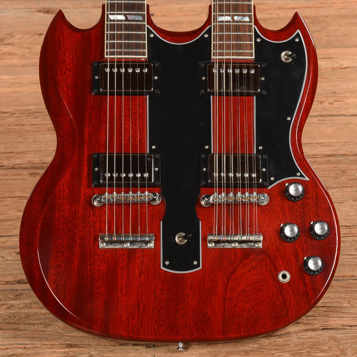 Gibson EDS-1275 One of One Doubleneck (Reversed Necks) Cherry - Dave Amato of REO Speedwagon