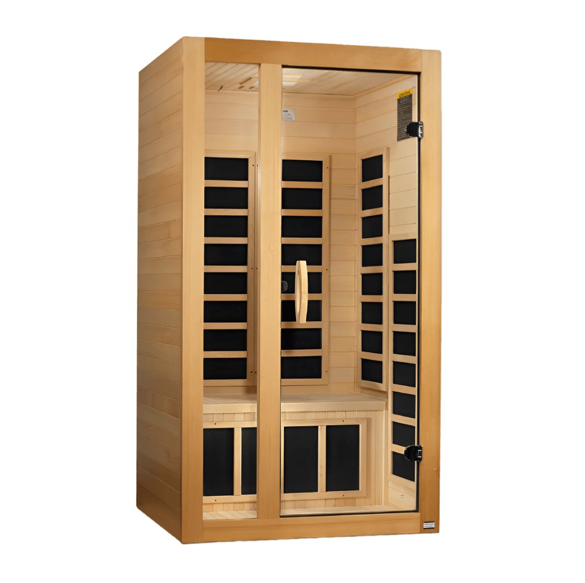 Gracia 1-2 Person Low EMF FAR Infrared Sauna - Canadian Hemlock