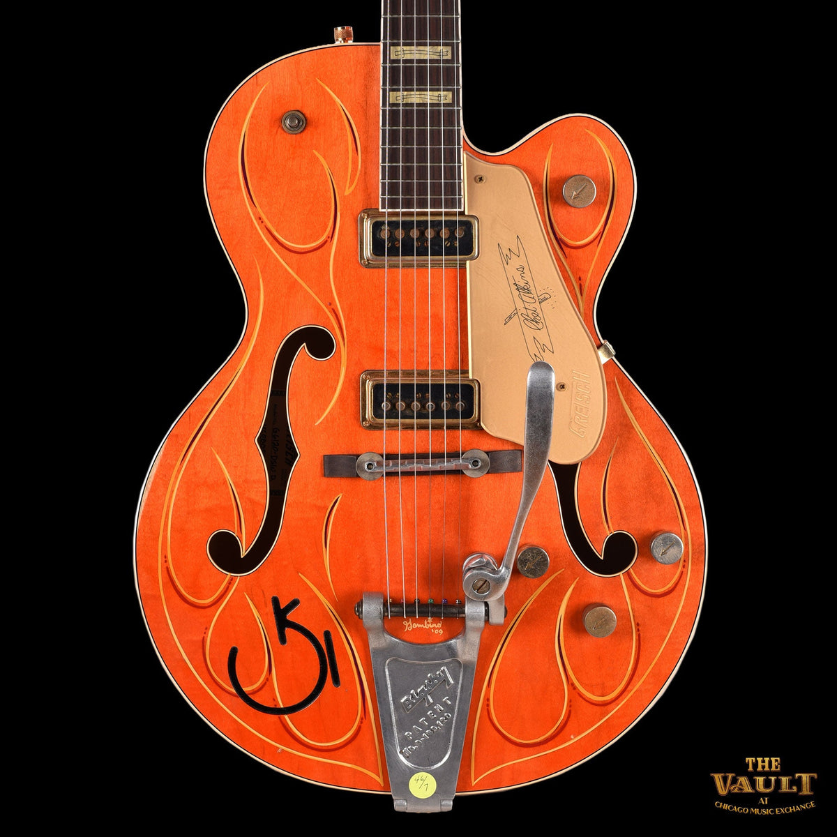 Gretsch 6120DSW Relic #310 Masterbuilt Stern Chet Orange w/ Pinstripes 2008