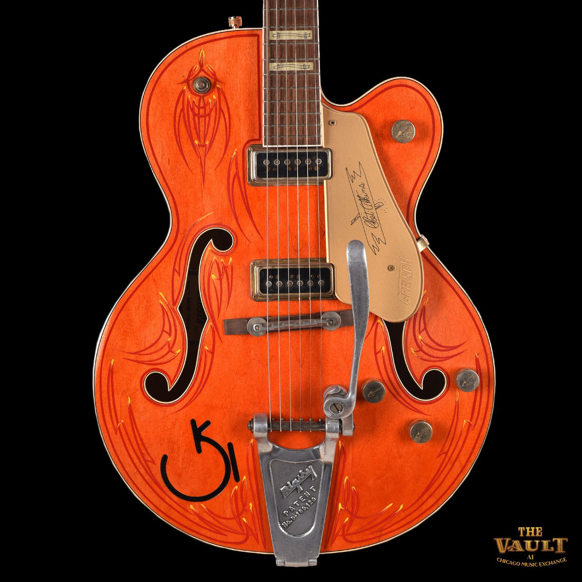Gretsch G6120-DSW Masterbuilt Stern Chet Relic Art 1of 36 Orange w/ Pinstripe 2008