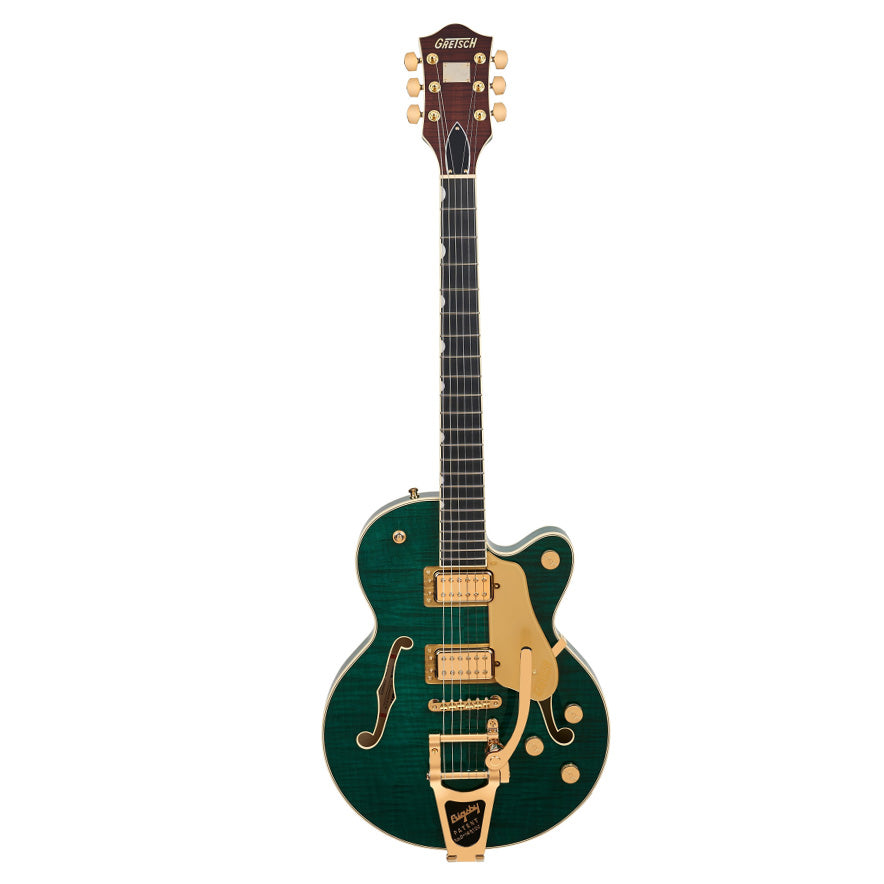Gretsch Broadkaster Jr. LX Figured Center Block Tropic Aura Gold Hardware w/String-Thru Bigsby