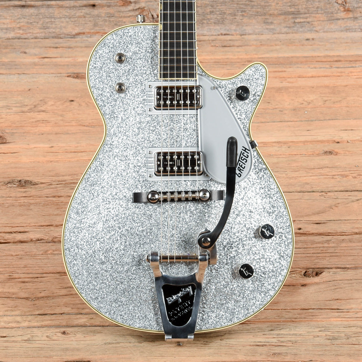 Gretsch G6129T-59 Vintage Select '59 Silver Jet with Bigsby Sparkle 2019