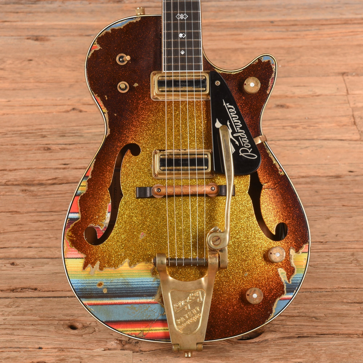 Gretsch Custom Shop Stephen Stern Masterbuilt G6128-CS Roadrunner Goldburst Sparkle over Multicolor 2020 - Zac Brown