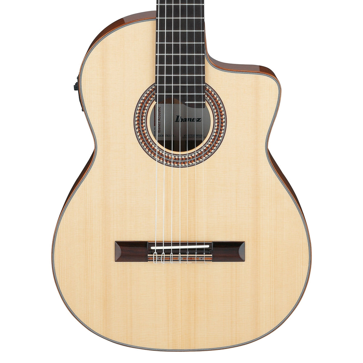 Ibanez GA3007CENT 7-String Classical Cutaway Acoustic-Electric Guitar Natural High Gloss