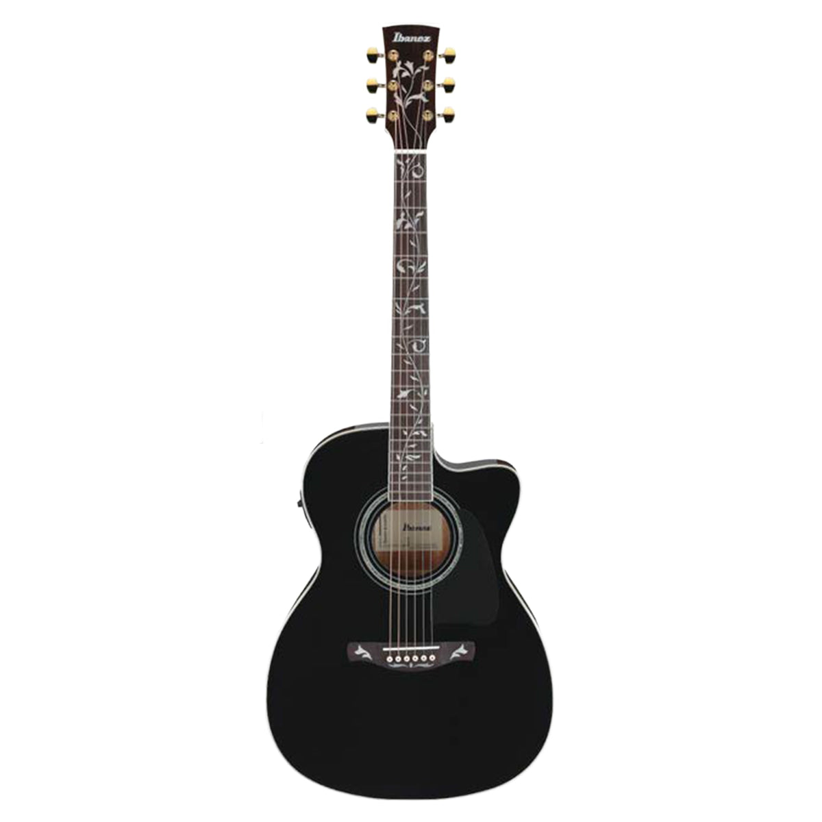 Ibanez AC391CEBKH Grand Concert Cutaway Acoustic-Electric Guitar Black High Gloss