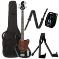 Ibanez TMB100 Talman Bass Black Bundle w/ Ibanez Gig Bag, Stand, Tuner and Strap
