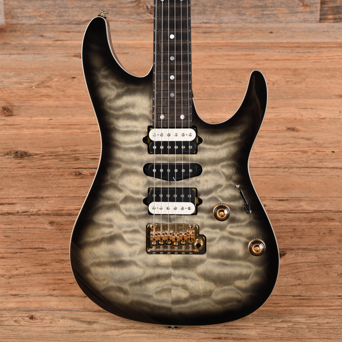Ibanez AZ47P1QM Premium Black Ice Burst 2022