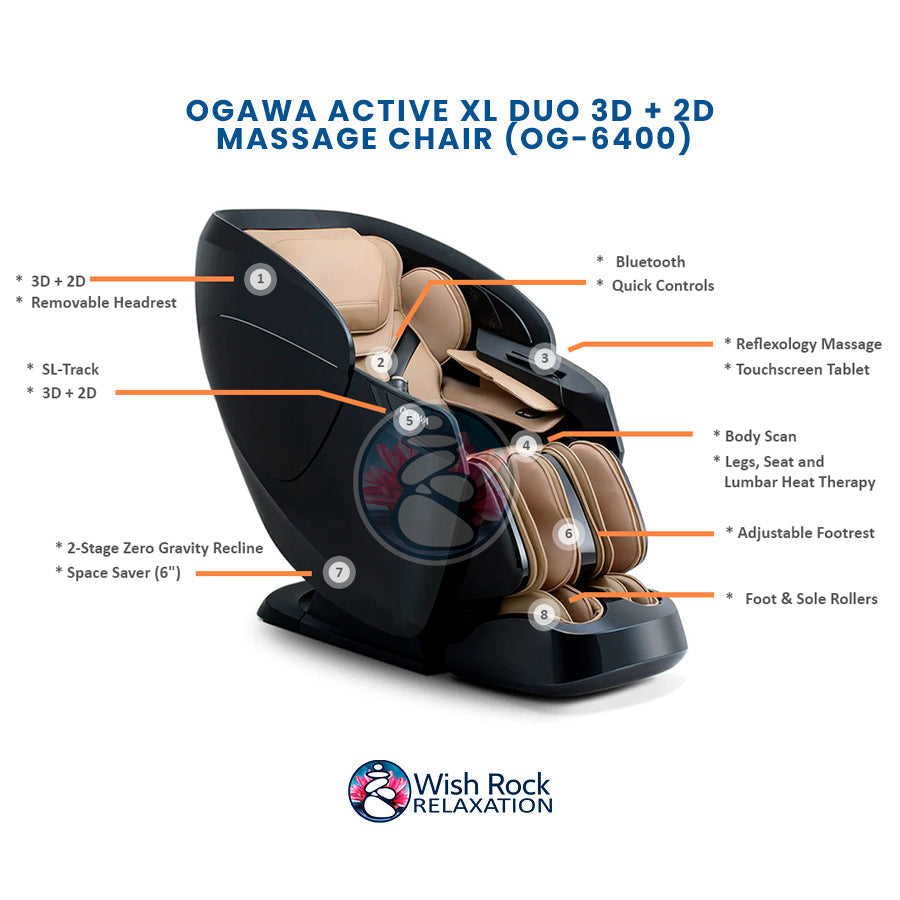 Ogawa Active XL Duo 3D + 2D Massage Chair (OG-6400)