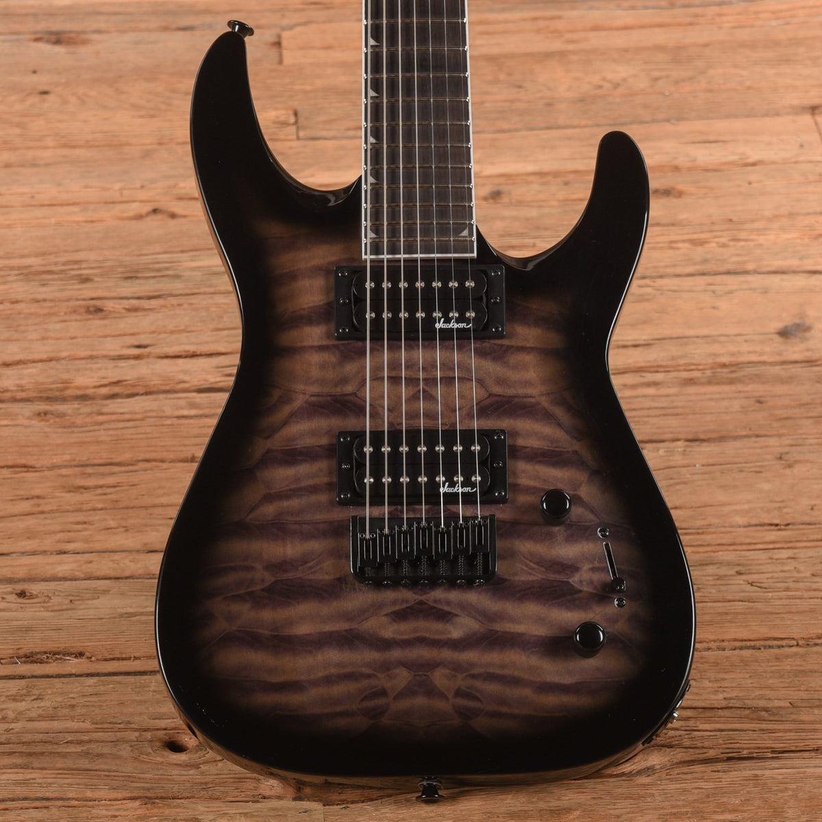 Jackson JS JS22Q-7 DKA HT Transparent Black Burst 2021