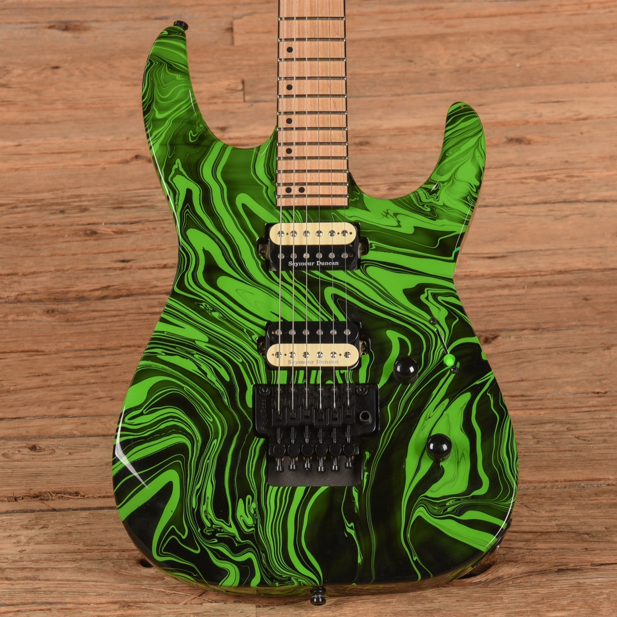 Jackson Pro Series DK2M Dinky Slime Green Swirl 2015