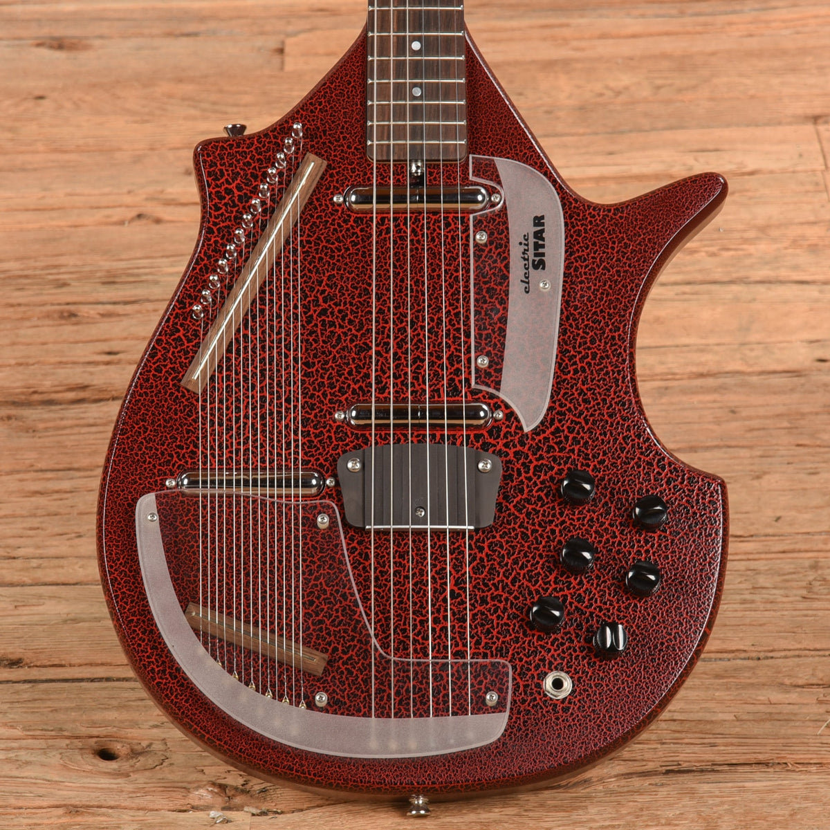 Jerry Jones Master Sitar Red Crackle
