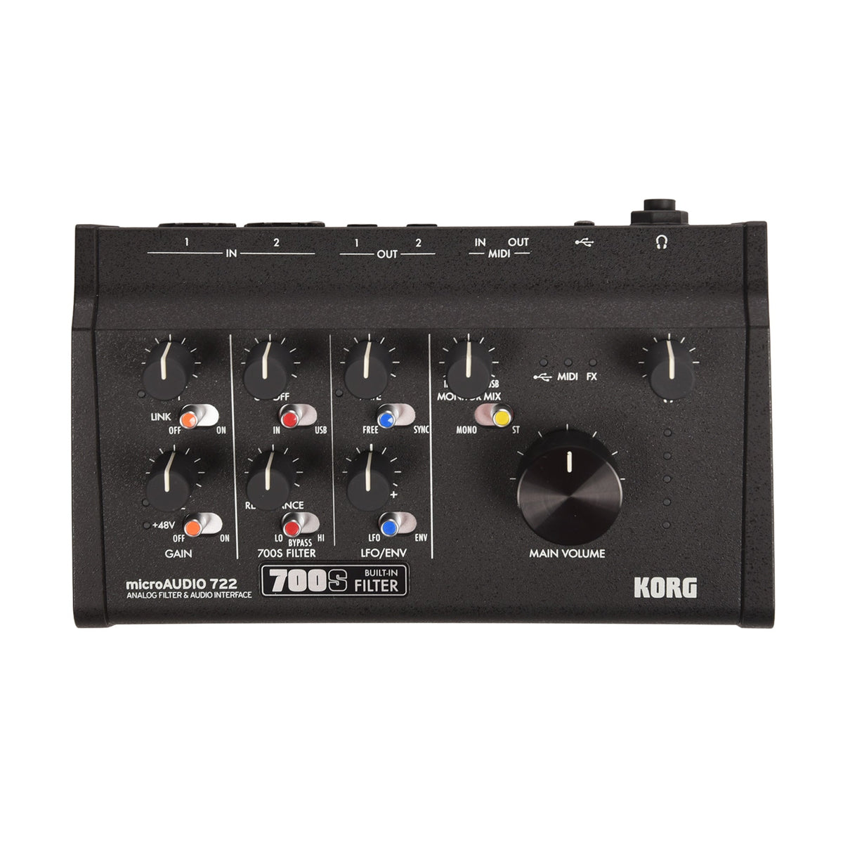 Korg microAUDIO 722 2x2 USB-C Audio Interface w/Analog Filter
