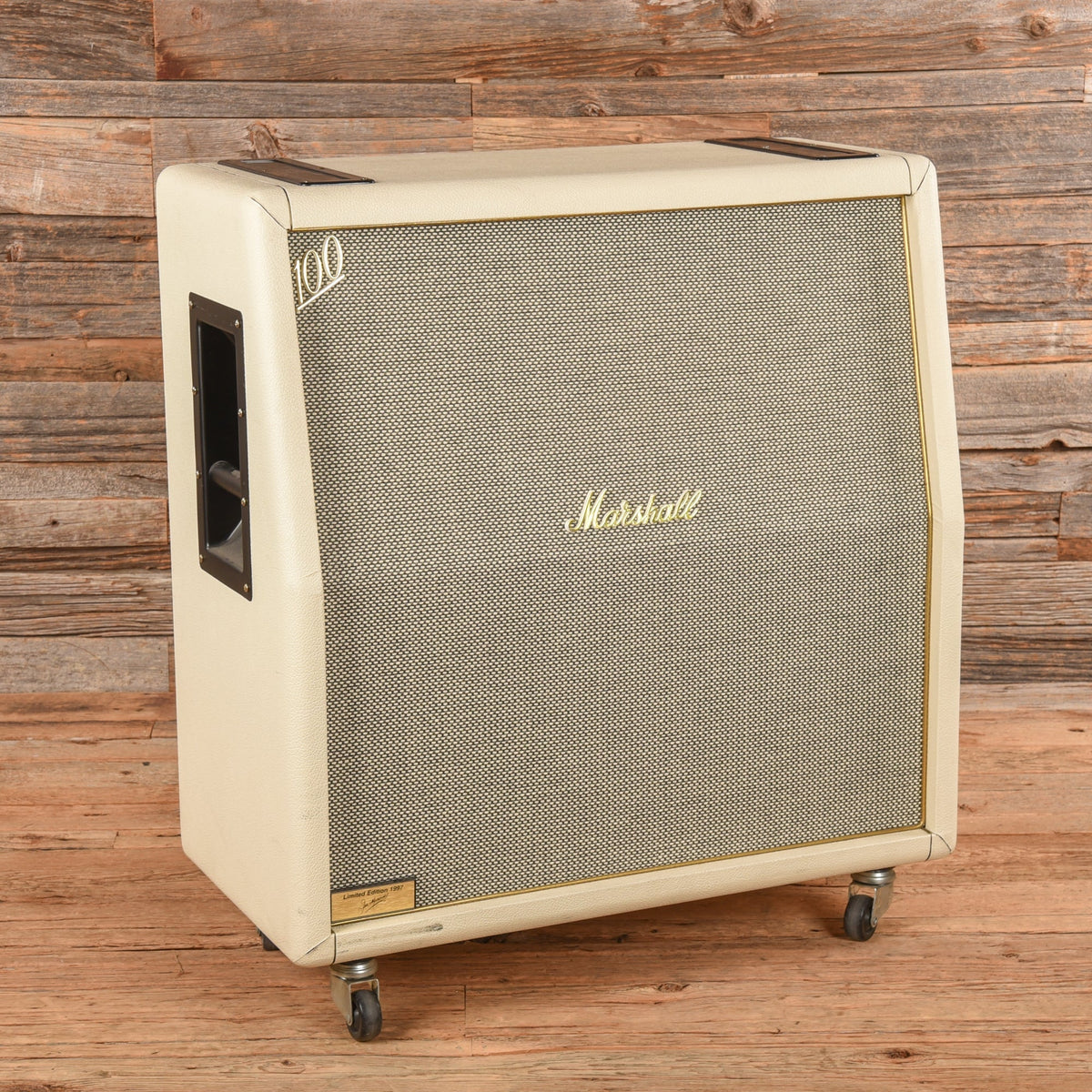 Marshall 1997 Limited Edition White 4x12 Slant Cab - Dave Amato of REO Speedwagon