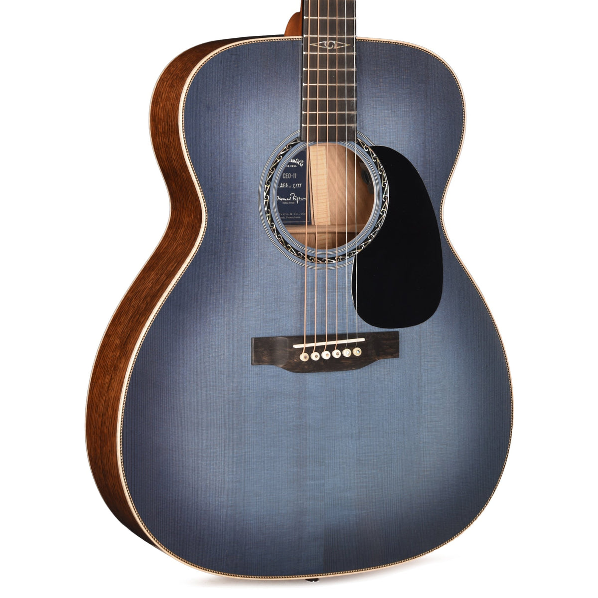 Martin Limited Edition CEO-11 European Spruce/White Oak New Horizons Blue Burst