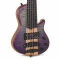 Mayones Cali 5 3A Flame Maple/Black Limba Custom Purple Partial Fretless (Displayed at NAMM 2026)