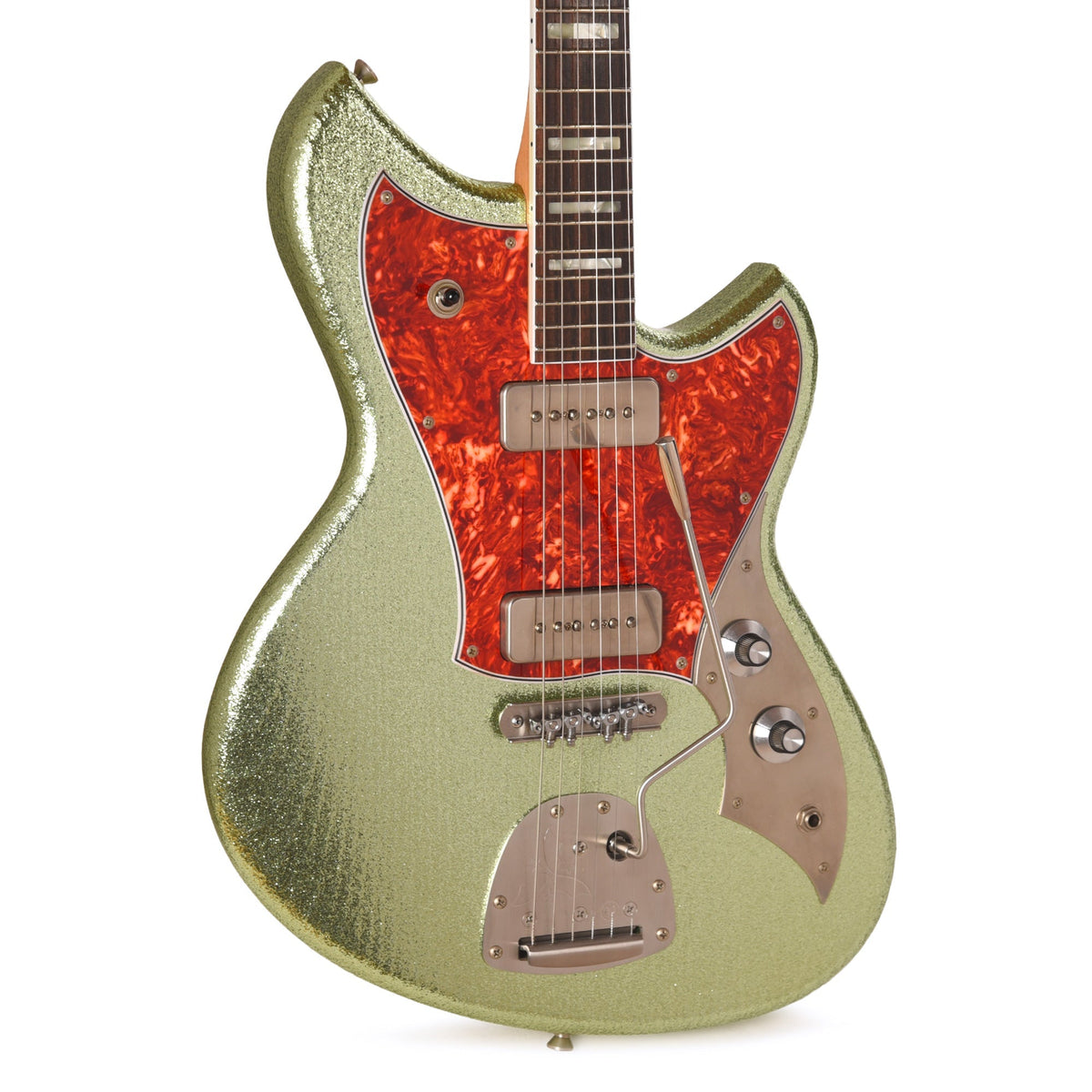Novo Serus J Coke Bottle Green Sparkle Extra Light Distress w/ Fralin P-90 Pickups