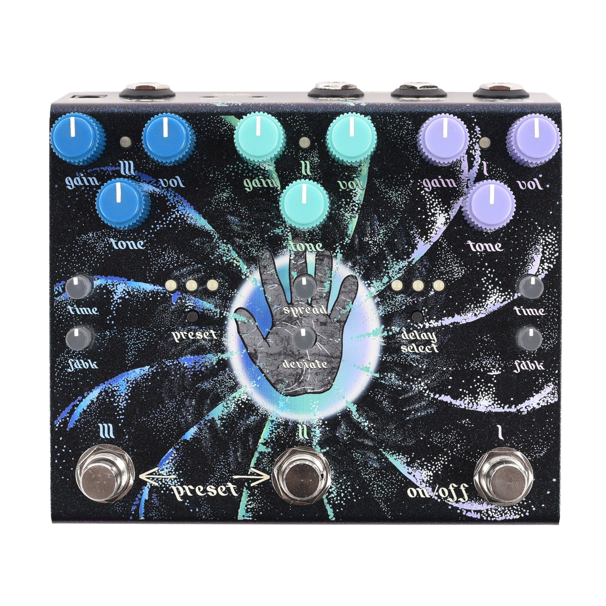 Old Blood Noise Endeavors Beam Splitter V2 Cool (Blue) Advanced Trereo Distortion Pedal