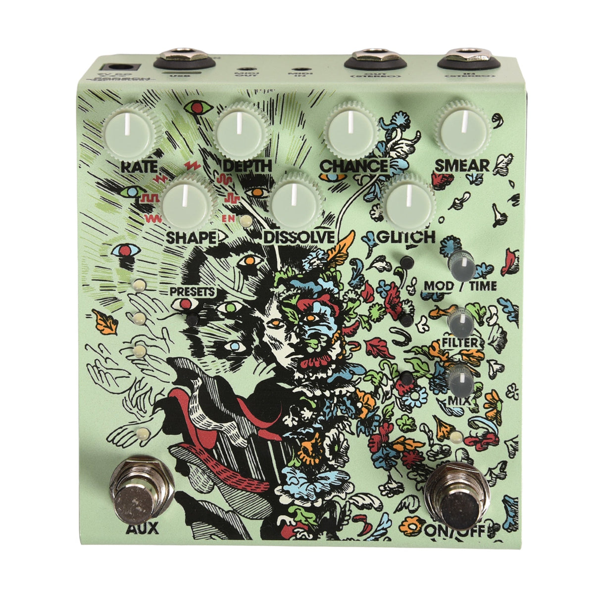 Old Blood Noise x Emily Hopkins Parting Glitch Device Pedal Green