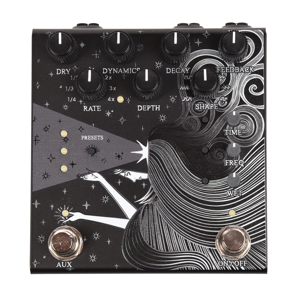 Old Blood Noise Sunlight Stereo Reverb Pedal Black