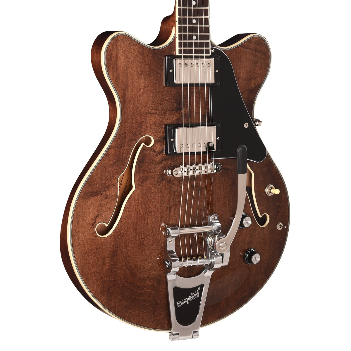 Orangewood Clementine Bigsby Double Cutaway Chambered Electric Guitar Dark Walnut