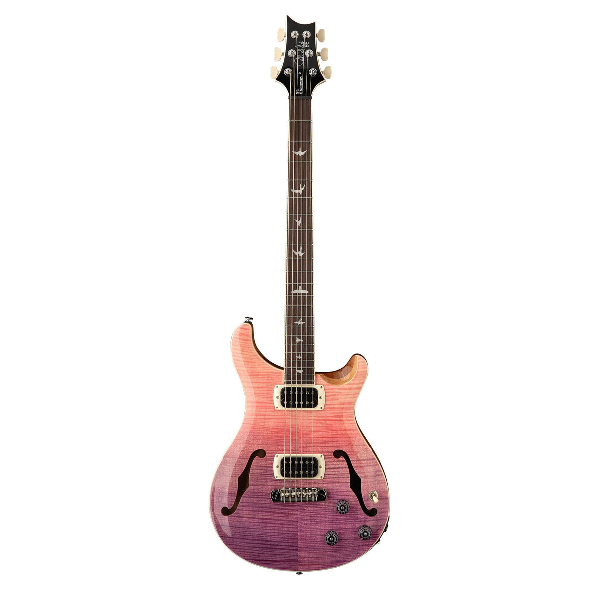 PRS SE Ed Sheeran Flat Back Hollowbody I Baritone Piezo Pink Ombre