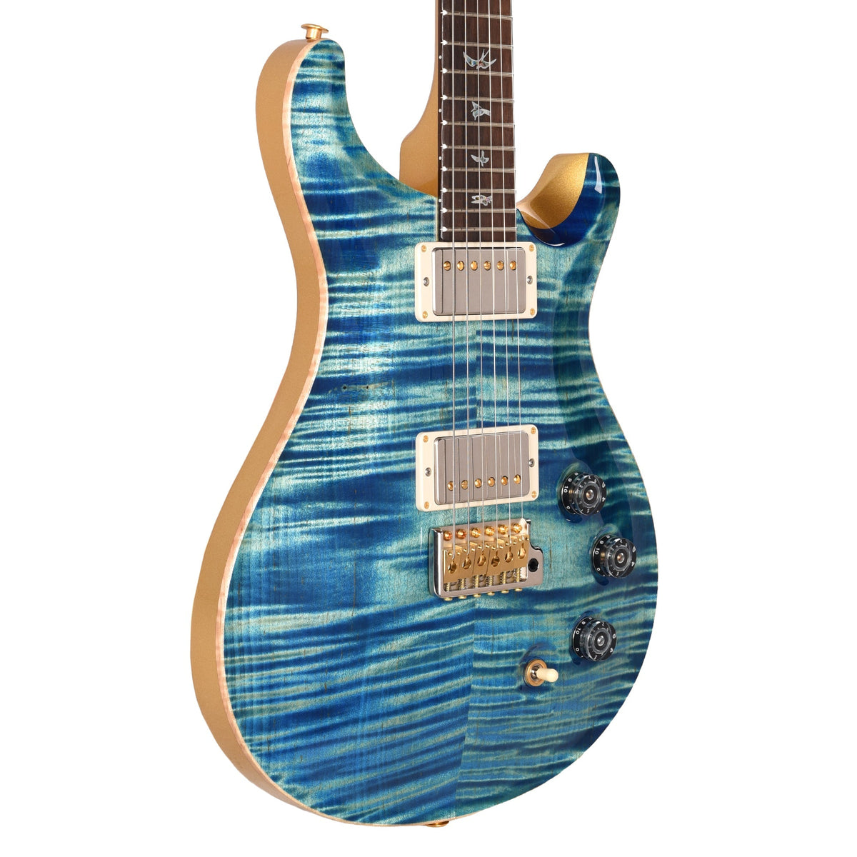PRS Wood Library DGT 10-Top Arctic Blue w/Gold Metallic Back & Brazilian Rosewood