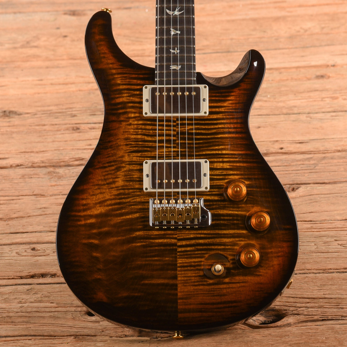 PRS DGT David Grissom Tremolo Signature 10-Top Black Gold Warp Burst 2024