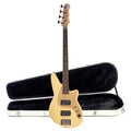 Reverend Mercalli Bass Guitar Powder Yellow and Teardrop Two Tone Case Bundle
