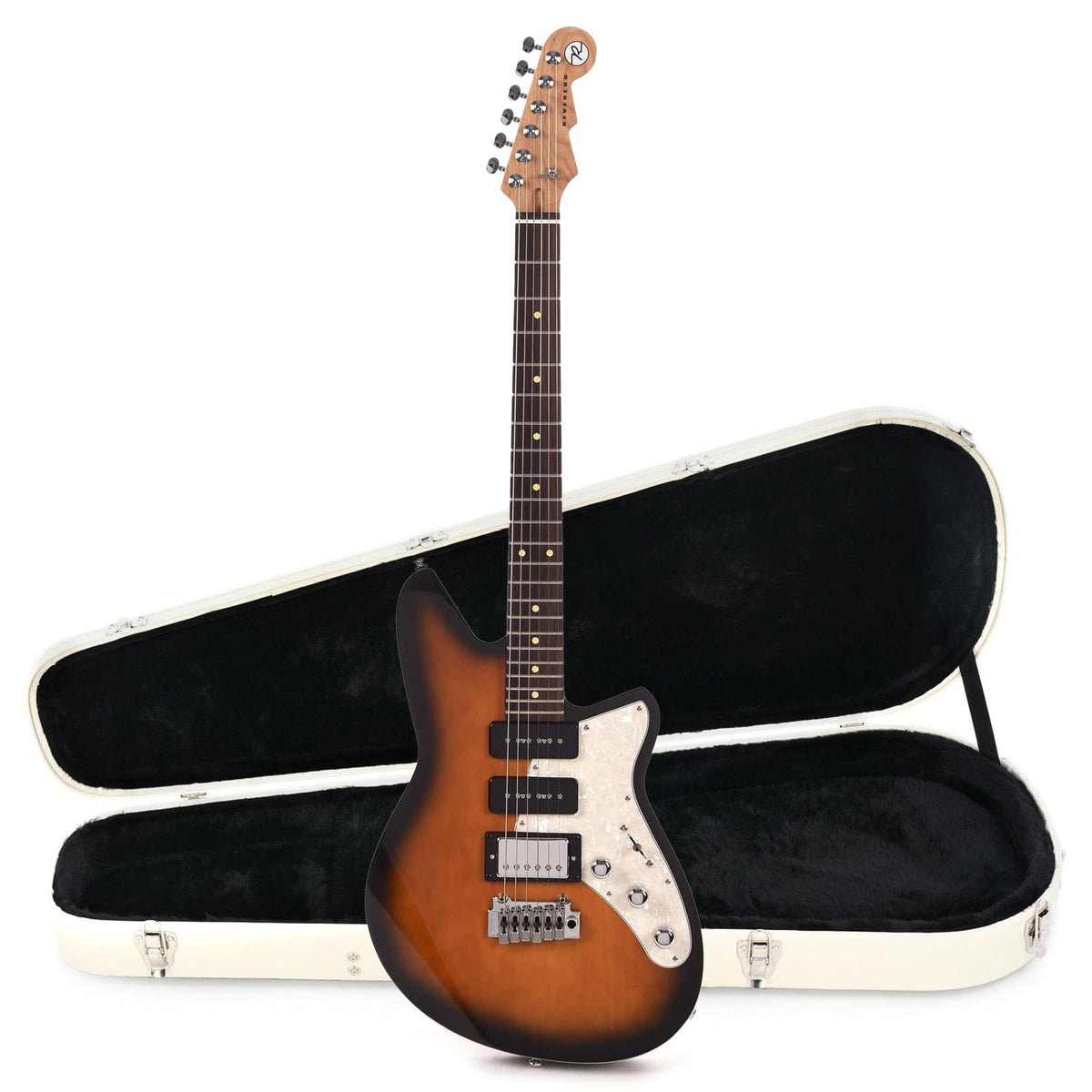 Reverend Six Gun HPP Coffee Burst Hardshell Case Bundle