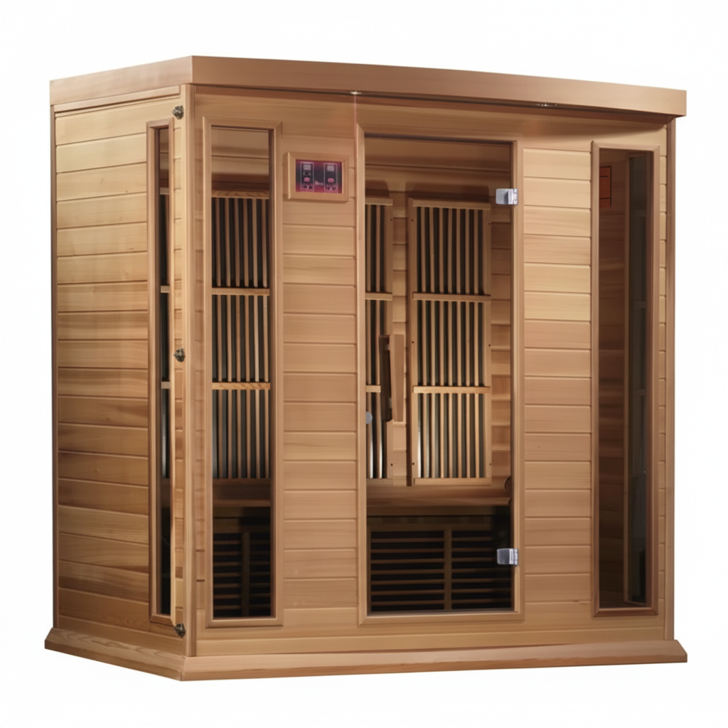 Maxxus 4-Person Bluetooth Compatible FAR Infrared Sauna in Hemlock