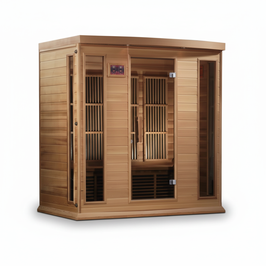 Maxxus 4-Person Bluetooth Compatible FAR Infrared Sauna in Hemlock