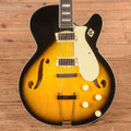 Silvertone 1446 TTSB Single Cut Semi-Hollow Electric Guitar w/ Trapeze Tailpiece Tobacco Sunburst