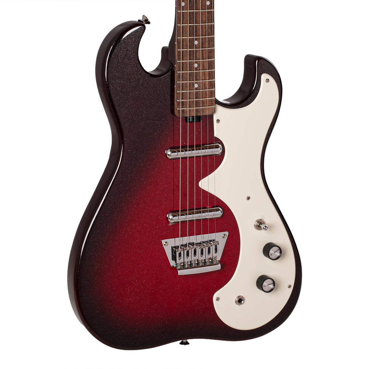 Silvertone 1449 RSFB2 Red Silver Flake Burst