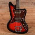 Silvertone 1478 Silhouette Red Silver Flake Burst