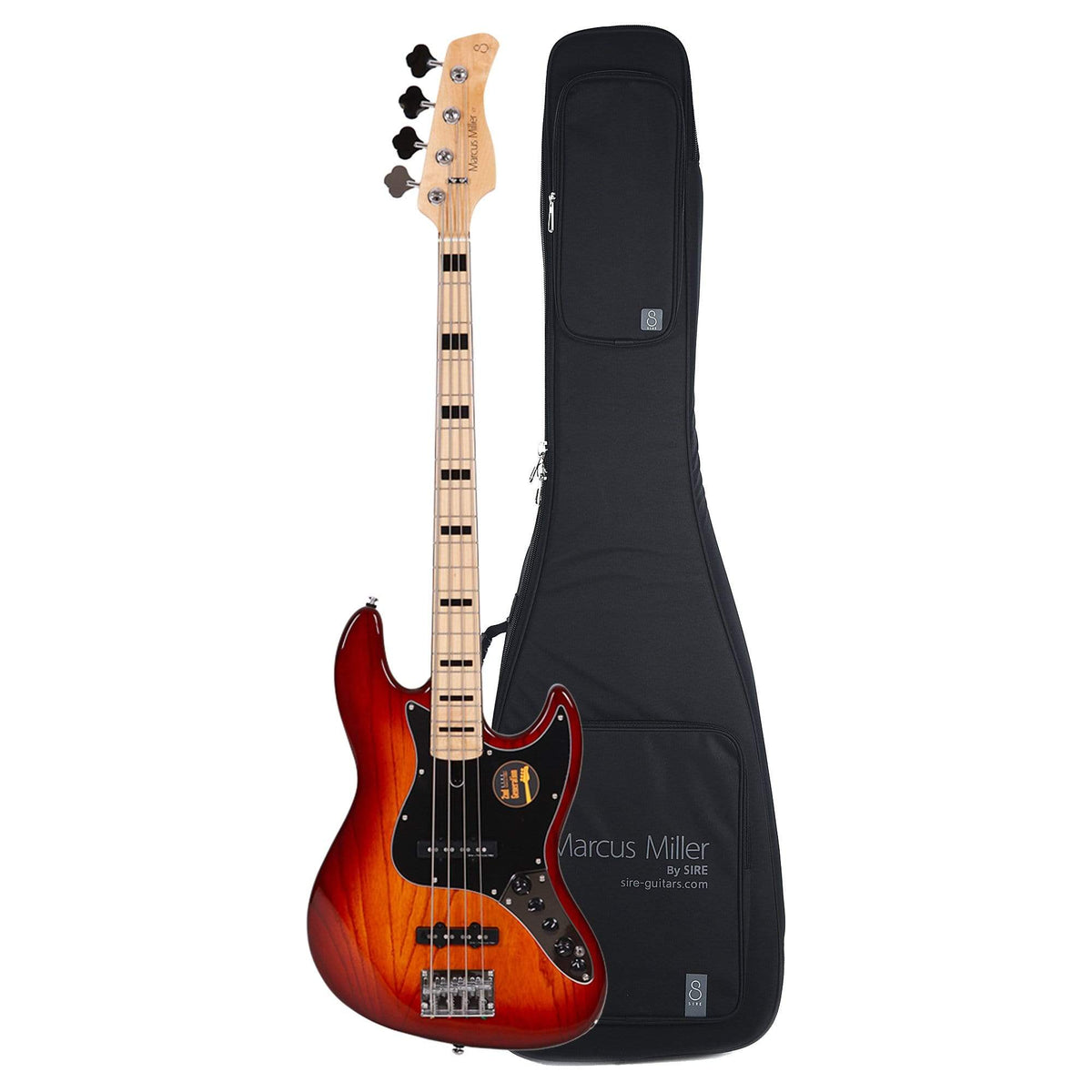 Sire Marcus Miller V7 Vintage Swamp Ash 4-String Tobacco Sunburst (2nd Gen) and Sire Gig Bag Bundle