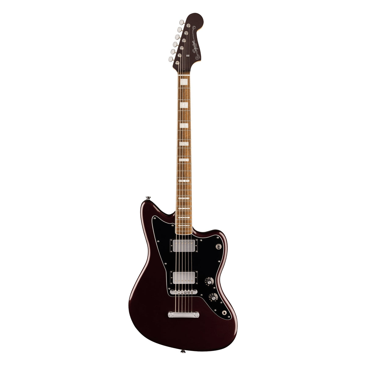 Squier Paranormal Baritone Jazzmaster HH Oxblood w/Painted Headcap