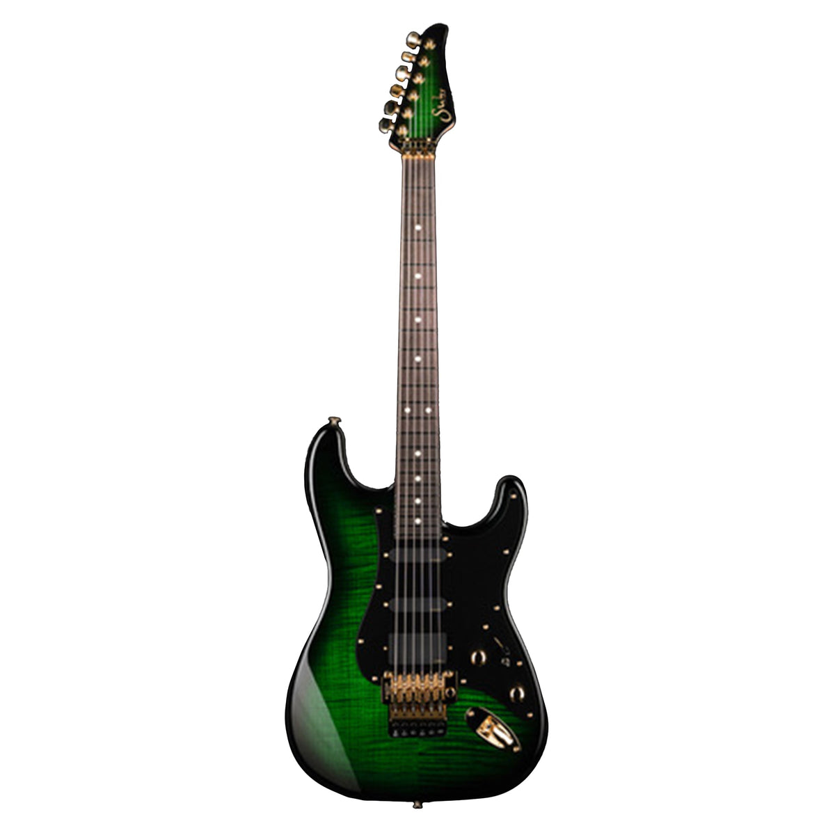 Suhr Classic S Studio LE Trans Green Burst w/ Flame Maple Top & Gotoh Floyd Rose HSS