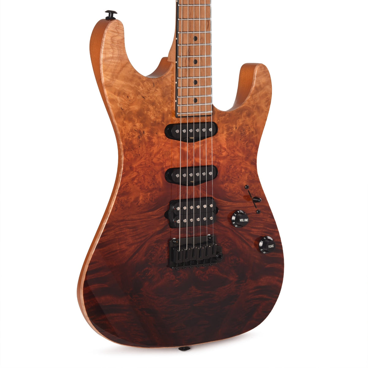 Suhr Custom Standard Desert Gradient w/CME-Selected Burl Maple Top