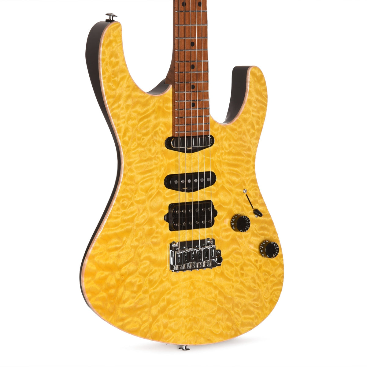 Suhr Custom Modern Trans Lemon Yellow w/ CME-Selected Quilt Maple Top