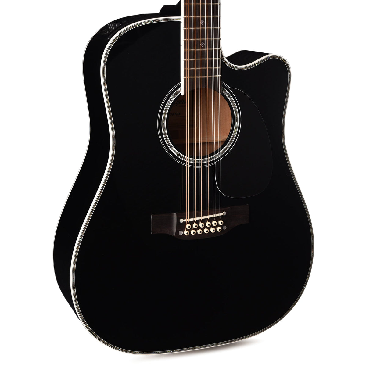 Takamine EF381DX 12-String Acoustic Guitar Black