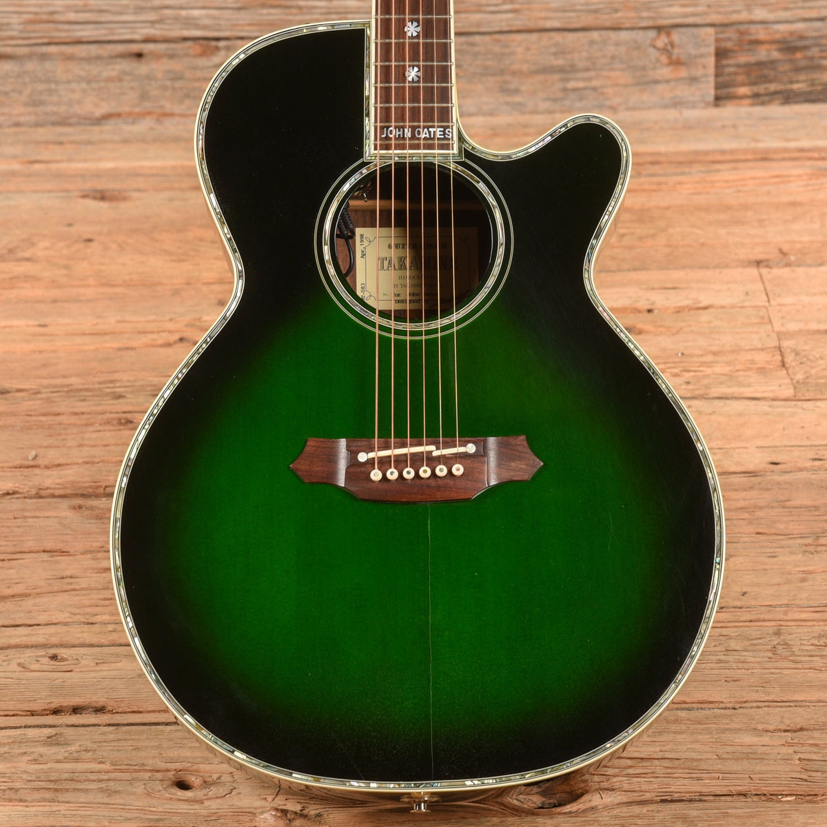 Takamine Custom Acoustic Guitar Green Green - John Oates